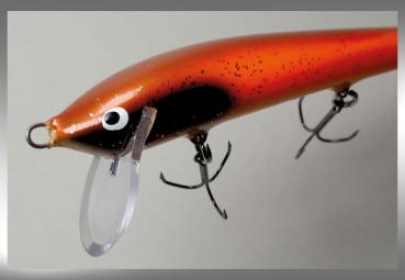 NILS MASTER INVINCIBLE SHALLOW Wobbler schwimmend, 15 cm, Farbe: 274 Black Head Orange Copper Gold, Gewicht: 20 Gramm